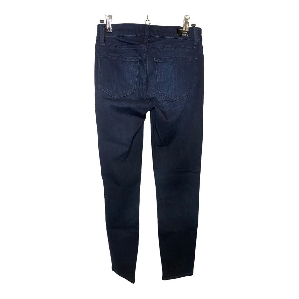 PAIGE Verdugo Ankle Jeans 24 Dark Wash High Waist Cotton Blend Denim Skinny - Picture 3 of 5